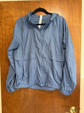 Lululemon Blue Hooded Windbreaker Jacket